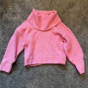 Pilcro Soft Pink Cowl Neck Sweater